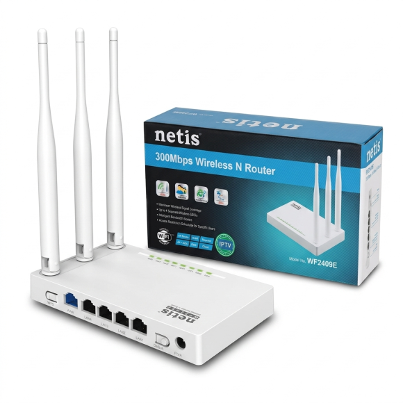 Netis WF2409E 300Mbps 3-Antenna Wireless N Router for Sale (Excellent Condition)